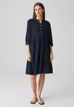 Платье-рубашка RELAXED FIT MIDI CRASH VOLANT OPUS, синий