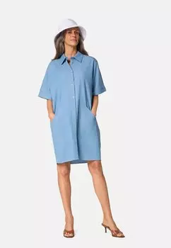 Платье-рубашка Rodier, светло-голубой