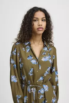 Платье-рубашка ROSIY ICHI, хаки