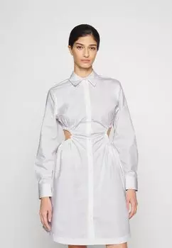 Платье-рубашка ROUCHED DRESS KARL LAGERFELD, белый