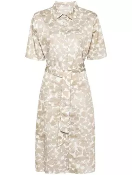 Платье-рубашка с абстрактным узором Le Tricot Perugia, белый