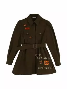 Платье-рубашка с аппликацией Dolce&Gabbana