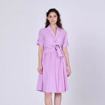 Платье-Рубашка с асимметричной вставкой на поясе Smart And Joy, фиолетовый