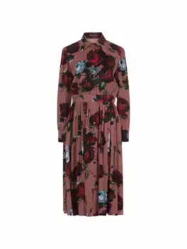 Платье-рубашка с цветочным принтом Dolce&Gabbana, мультиколор