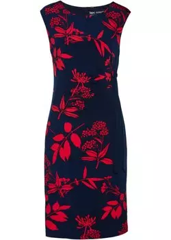 Платье-рубашка с цветочным узором Bpc Selection, синий