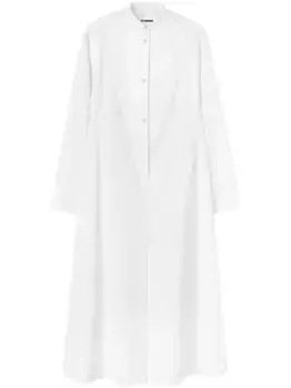 Платье-рубашка с длинными рукавами JIL SANDER, белый