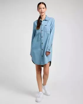 Платье-рубашка с длинными рукавами Lee, синий