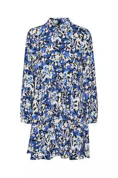 Платье-рубашка с длинными рукавами Vero Moda, темно-синий