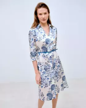 Платье-рубашка с французским рукавом Lasserre, кремовый