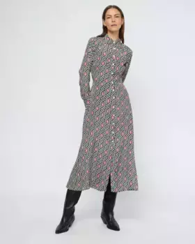 Платье-рубашка с геометрическим принтом Wild Pony, мультиколор