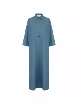 Платье-рубашка с литерой V Valentino Garavani, тёмно-синий
