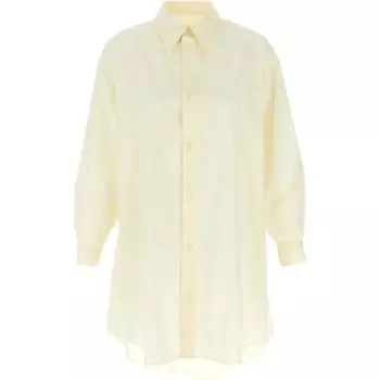 Платье-рубашка с логотипом MM6 Maison Margiela, светло-желтый