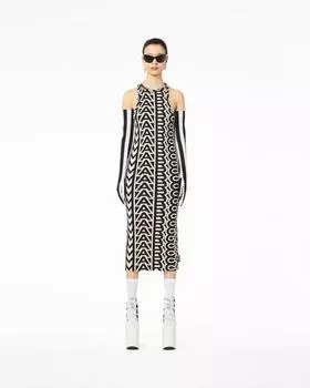 Платье-рубашка с монограммой Racer Marc Jacobs, черный/слоновая кость
