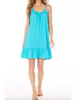 Платье-рубашка с оборками и сборками в цвете «русалка» bobi, цвет mermaid