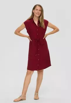 Платье-рубашка s.Oliver BLACK LABEL, темно-красный