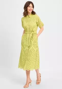 Платье-рубашка s.Oliver BLACK LABEL, зеленый