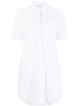 Платье-рубашка с пайетками THOM BROWNE, белый