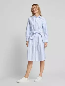 Платье-рубашка с планкой на пуговицах Polo Ralph Lauren, светло-голубой