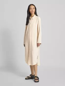 Платье-рубашка с полной застежкой на пуговицы, модель «POULA» Soyaconcept, песочный