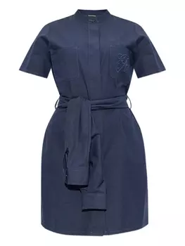 Платье-рубашка с поясом Emporio Armani, синий