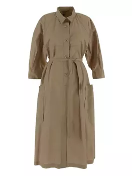 Платье-рубашка с поясом Gentry Portofino, нейтральный