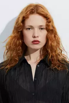 Платье-рубашка с поясом с галстуком H&M, черный