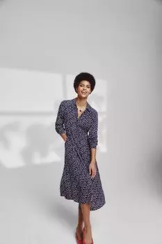 Платье-Рубашка с принтом Sienna Crew Clothing Crew Clothing Company, синий