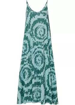 Платье-рубашка с принтом тай-дай Rainbow, синий