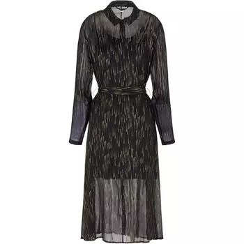 Платье-рубашка с принтом в полоску ARMANI EXCHANGE, Black Gold