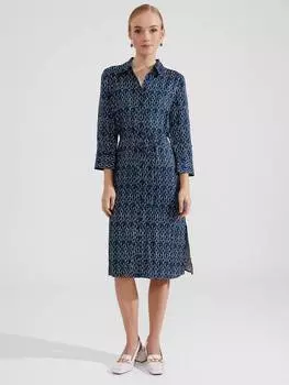 Платье-рубашка с принтом в виде цепочки cali Hobbs, синий/разноцветный