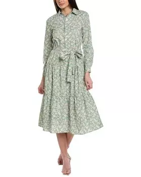 Платье-рубашка с принтом YAL New York, зеленый