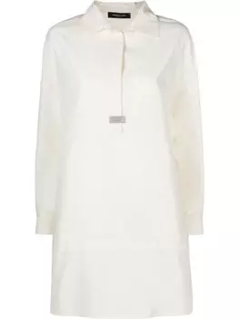 Платье-рубашка с приспущенными плечами Fabiana Filippi, нейтральный цвет