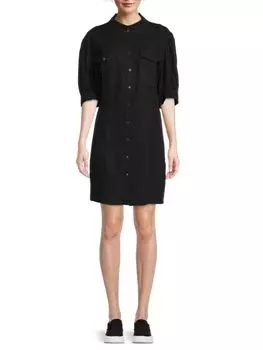 Платье-рубашка с пышными рукавами Dkny Jeans Black