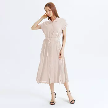 Платье-Рубашка с разрезом S&J Weekends, бежевый
