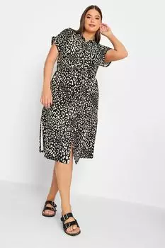 Платье-Рубашка с разрезом внизу Yours, черный