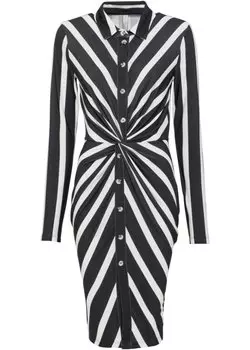 Платье-рубашка с узлом Bodyflirt Boutique, черный