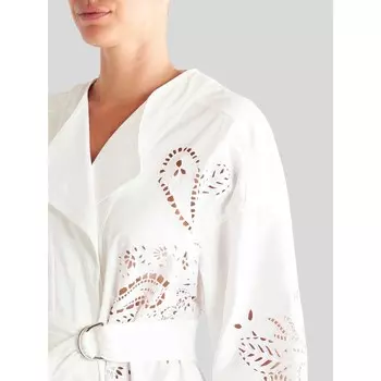 Платье-рубашка с узором Sangallo Etro, белый