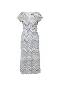 Платье-Рубашка с v-образным вырезом S.Oliver Black Label, синий