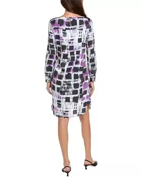 Платье-рубашка с воротником St. John Bateau, черный