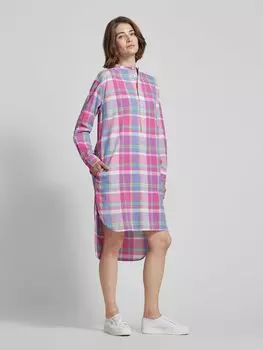 Платье-рубашка с воротником-стойкой Polo Ralph Lauren, розовый