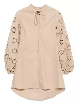 Платье-рубашка с вышитым мотивом DONDUP, коричневый