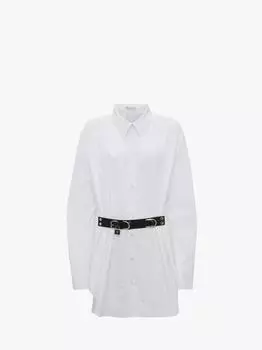 Платье-рубашка с замком JW Anderson, белый