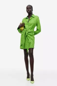 Платье-рубашка с завязками H&M
