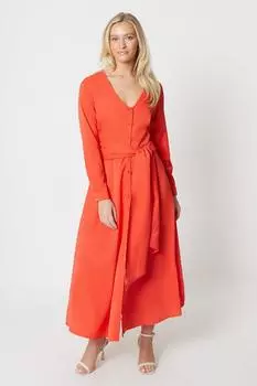Платье-рубашка с завязкой на талии Debut London by Coast Debenhams, красный