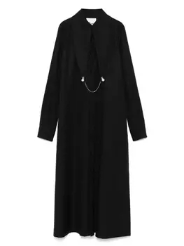 Платье-рубашка с жемчужными деталями Noir Kei Ninomiya, черный