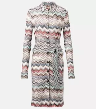 Платье-рубашка с зигзагом Missoni, разноцветный