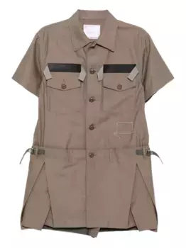 Платье-рубашка SACAI, зеленый