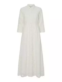 Платье-рубашка SAVANNO LONG SHIRT DRESS YAS, белый