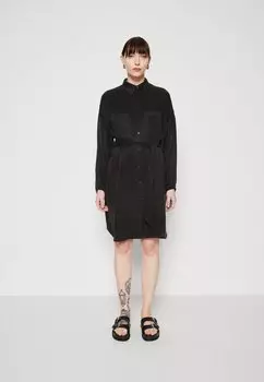 Платье-рубашка Selected, черный