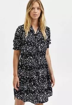 Платье-рубашка Selected, черный